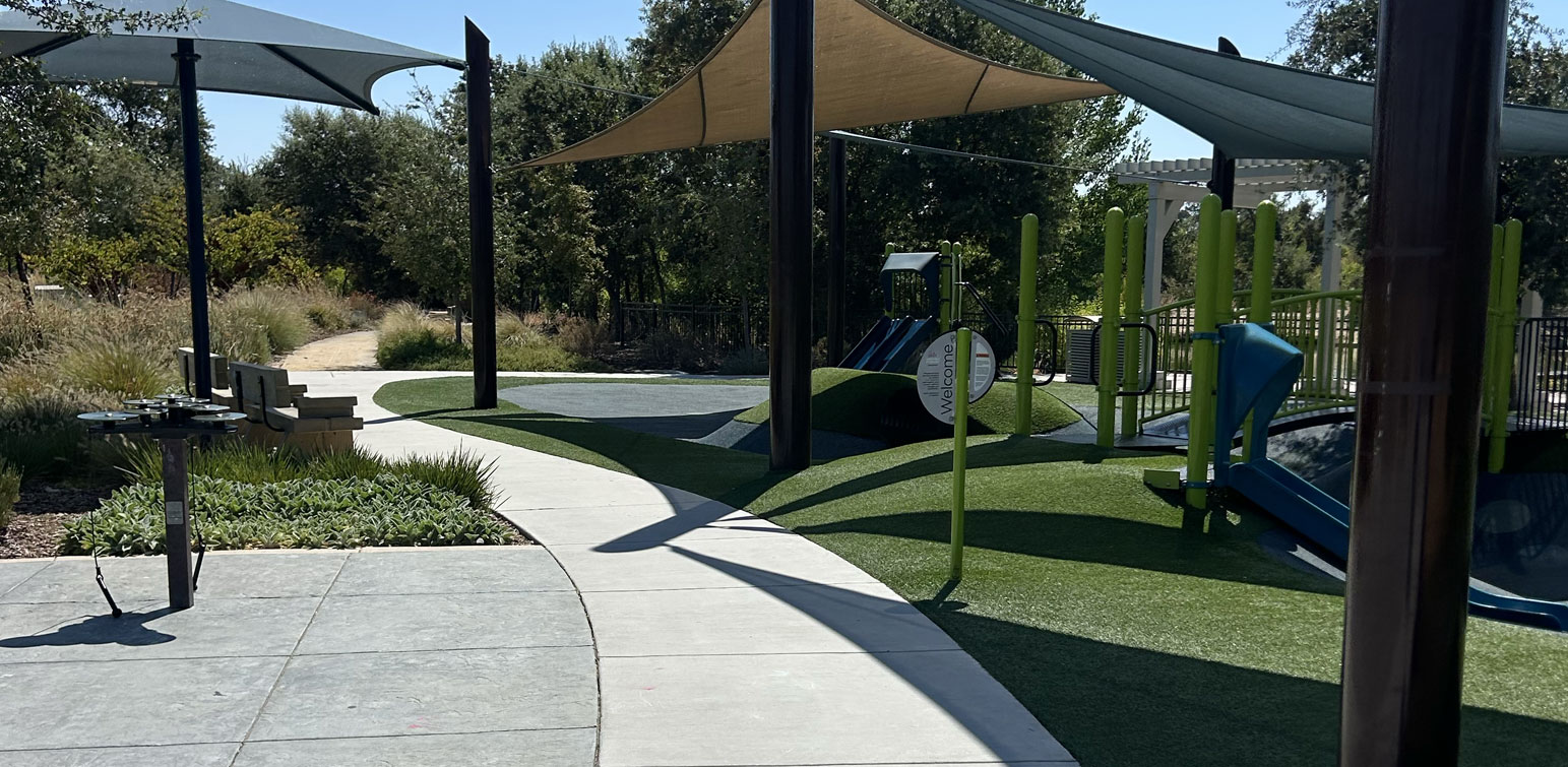 ForeverLawn Sacramento Artificial Grass Elk Grove Park Project Sidewalk