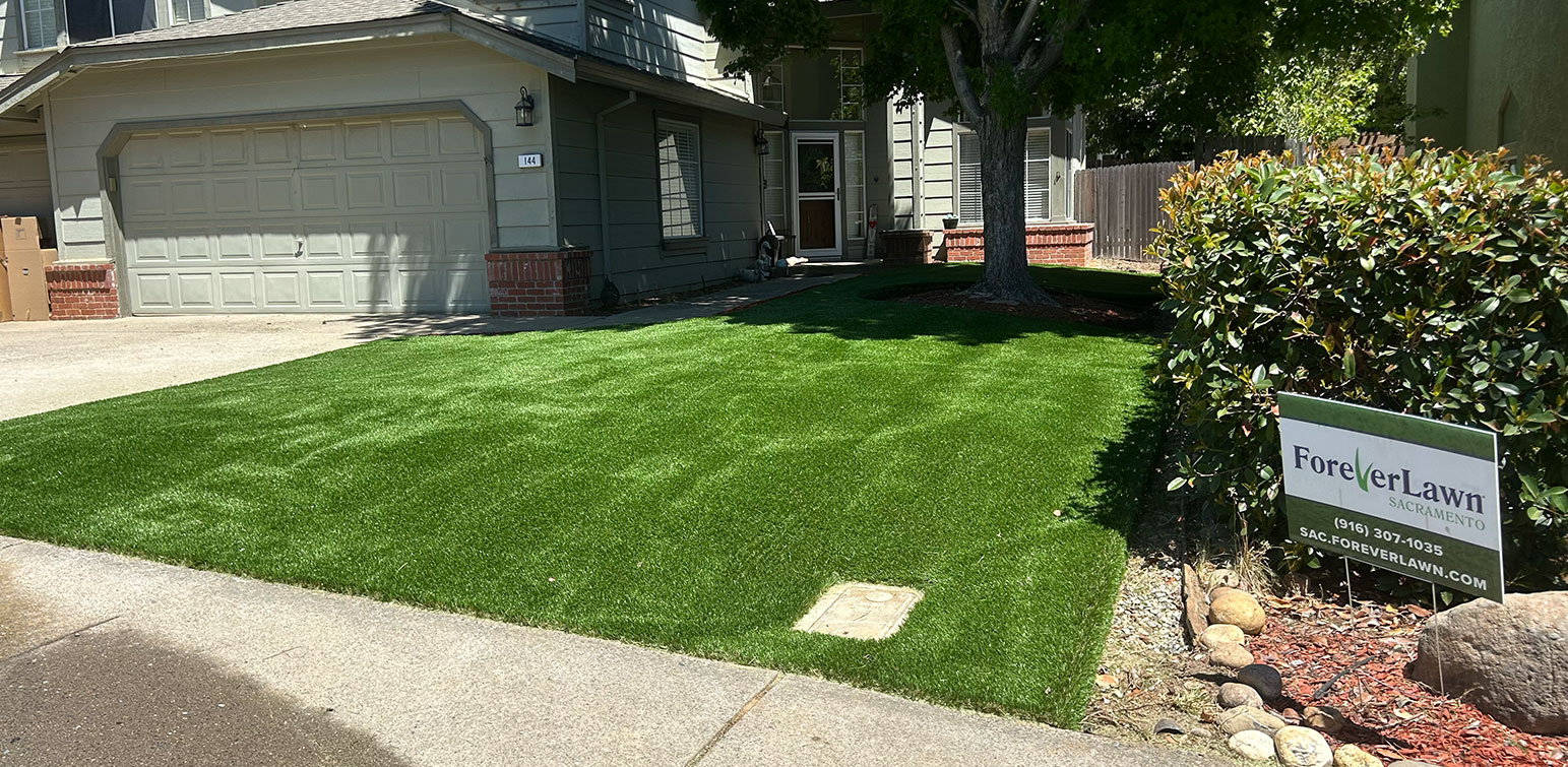 ForeverLawn Sacramento Artificial Grass Folsom Front Yard K9 Grass Project
